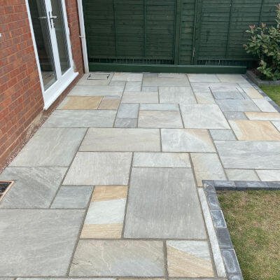 Natural sandstone patio