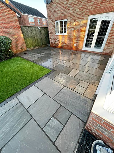 New grey patio